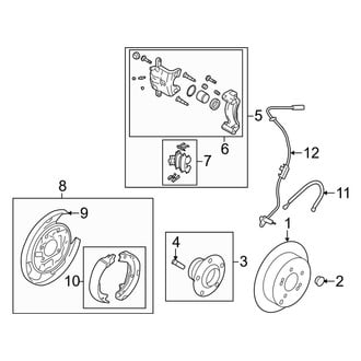 Kia OE - Rear Suspension - Brake Components (Korea Built)