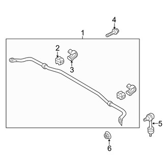 Kia OE - Rear Suspension - Stabilizer Bar & Components (Gas)