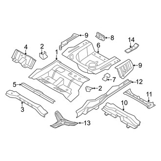 Kia OE - Rear Body & Floor - Floor & Rails (USA Built), (Gas)