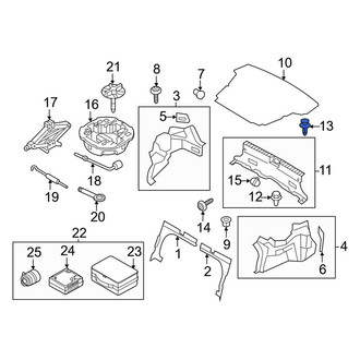 Kia OE - Rear Body Panel Trim Panel Clip