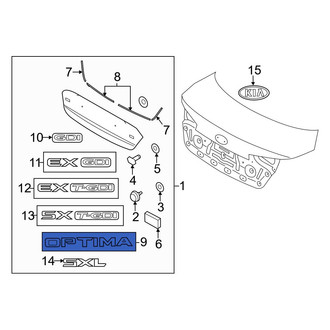 Kia OE - Rear Deck Lid Emblem