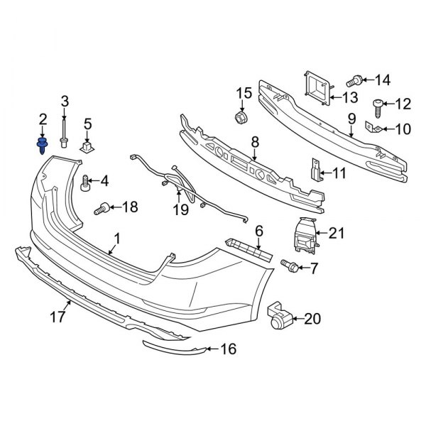 Bumper Cover Retainer