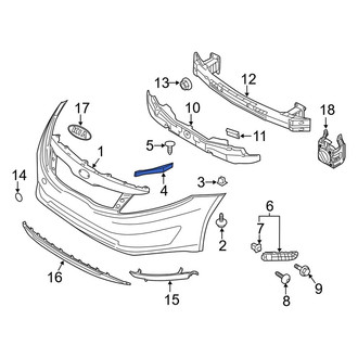 Kia OE - Front Left Bumper Cover Reinforcement