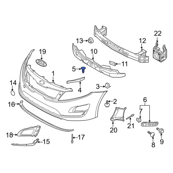 Bumper Cover Reinforcement Rivet