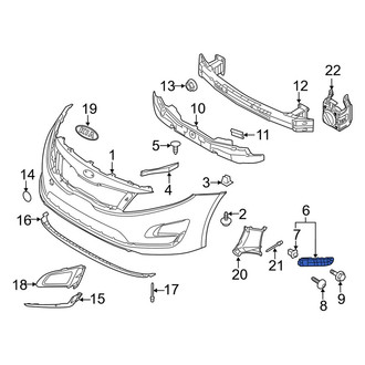 Kia OE - Front Right Bumper Cover Support Rail