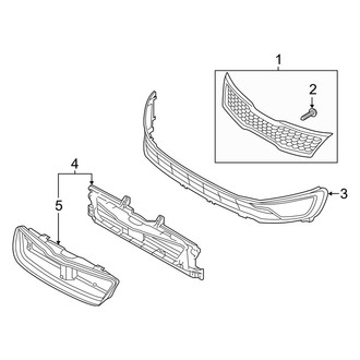 Kia OE - Front Bumper & Grille - Grille & Components (Hybrid)