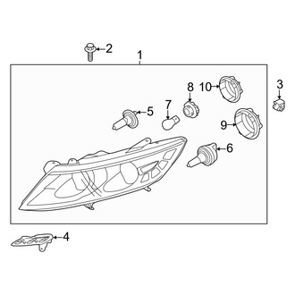 Kia OE - Front Lamps - Headlamp Components (Halogen), (FULL HYBRID EV-GAS (FHEV))