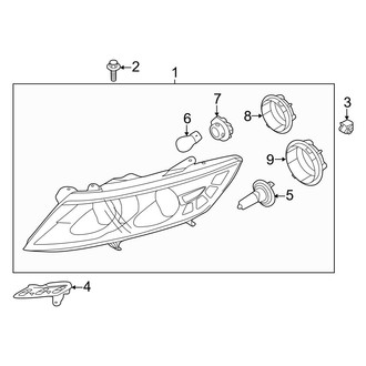 Kia OE - Front Lamps - Headlamp Components (HID, With LED), (FULL HYBRID EV-GAS (FHEV))