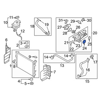 Kia OE - Engine Coolant Thermostat Housing Gasket