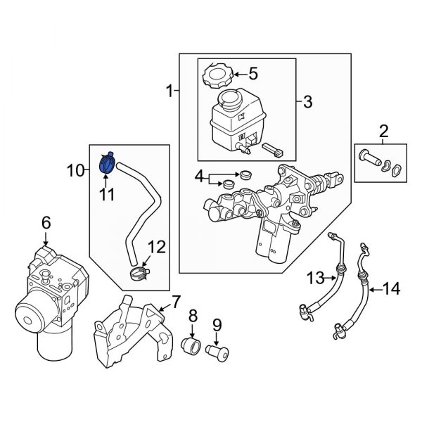 Brake Hydraulic Line Clamp