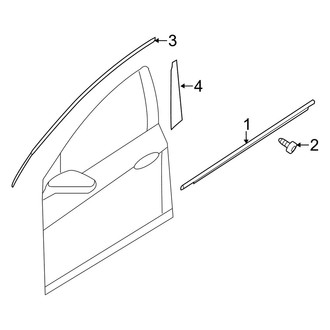 Kia OE - Front Door - Exterior Trim (Hybrid)