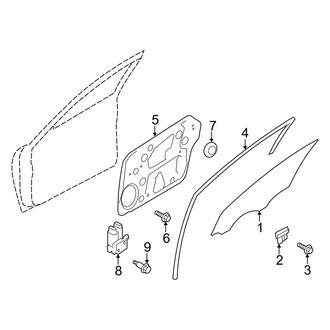 Kia OE - Front Door - Glass & Hardware (FULL HYBRID EV-GAS (FHEV))