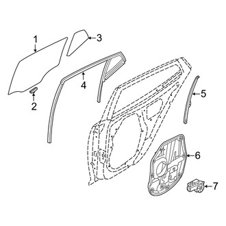 Kia OE - Rear Door - Glass & Hardware (FULL HYBRID EV-GAS (FHEV))