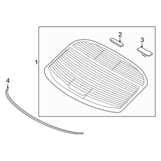 Kia OE - Back Glass - Glass (Hybrid)