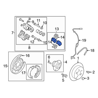 Kia OE - Rear Disc Brake Pad Set