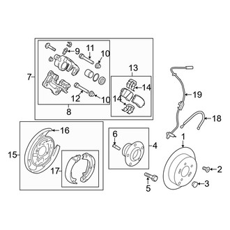 Kia OE - Rear Suspension - Brake Components