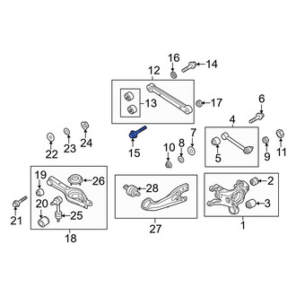 Kia OE - Rear Upper Outer Suspension Control Arm Bolt