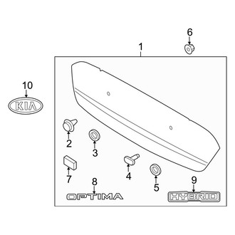 Kia OE - Trunk Lid - Exterior Trim (FULL HYBRID EV-GAS (FHEV))