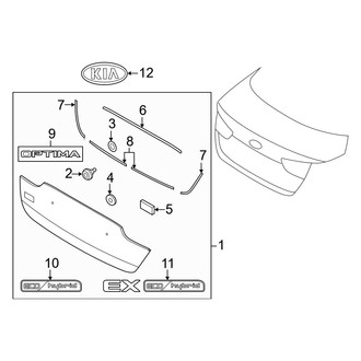 Kia OE - Trunk Lid - Exterior Trim (FULL HYBRID EV-GAS (FHEV))