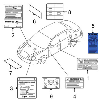 Kia OE - Rear Air Bag Information Label