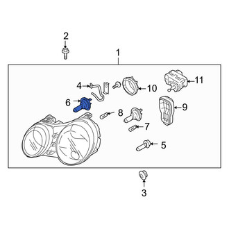 Kia OE - Front Upper Inner Headlight Bulb