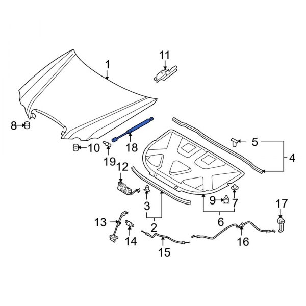 Hood & Trunk Prop Rod