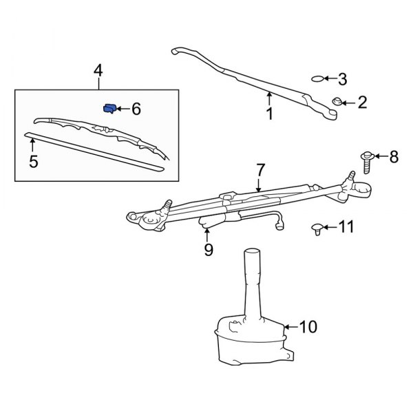 Windshield Wiper Blade Clip