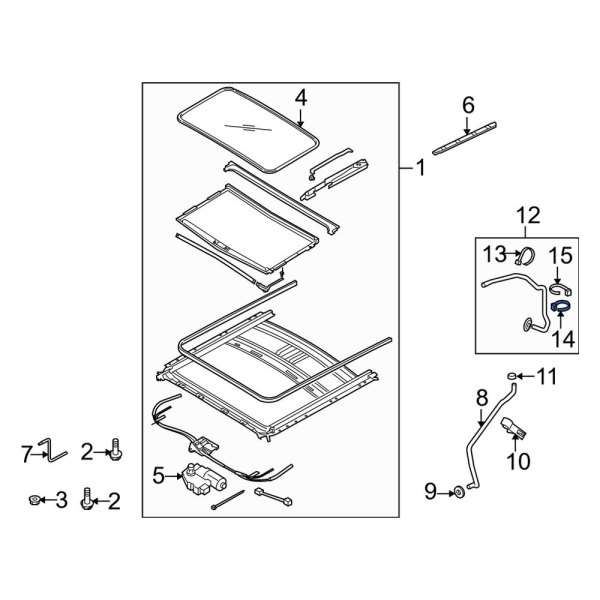 Sunroof Drain Hose Clip