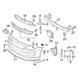 Kia OE - Bumper Cover Retainer