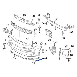 Kia OE - Rear Center Bumper Cover Bracket