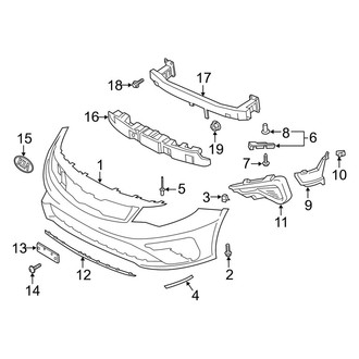 Kia OE - Front Bumper & Grille - Bumper & Components (EX / EX Premium / LX / S / Special Edition / SX)