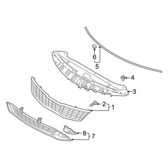 Kia OE - Front Bumper & Grille - Grille & Components (EX / EX Premium / LX / S / Special Edition / SX)