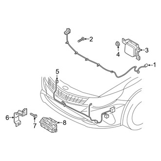 Kia OE - Front Bumper & Grille - Electrical Components (EX / EX Premium / LX / S / Special Edition / SX)