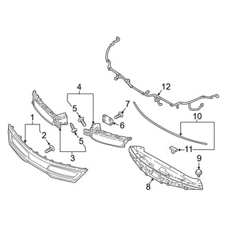 Kia OE - Front Bumper & Grille - Grille & Components (Hybrid EX / Hybrid Premium / Plug-In Hybrid EX)