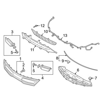 Kia OE - Front Bumper & Grille - Grille & Components (Hybrid EX / Plug-In Hybrid EX)