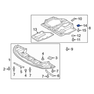 Kia OE - Radiator Support Splash Shield Nut
