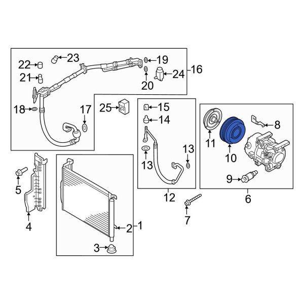 A/C Compressor Clutch Pulley