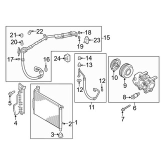 Kia OE - Air Conditioner & Heater - Condenser, Compressor & Lines
