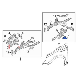 Kia OE - Front Left Fender Apron Bracket