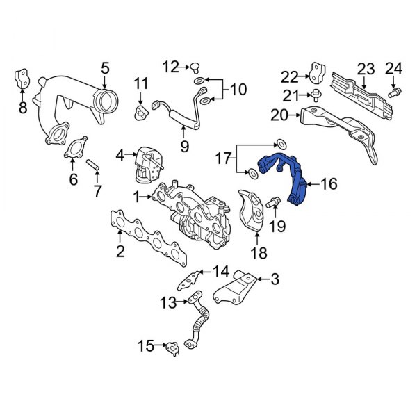 Turbocharger Coolant Line