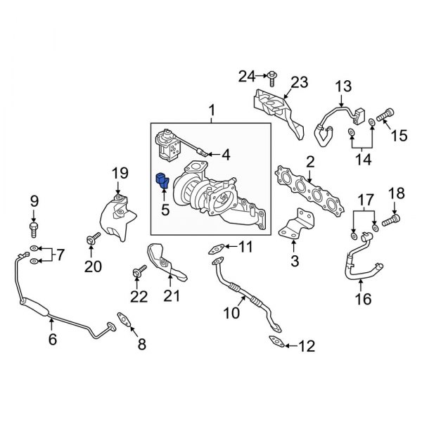 Kia OE 394102GTA5 Turbocharger Wastegate Actuator Connector