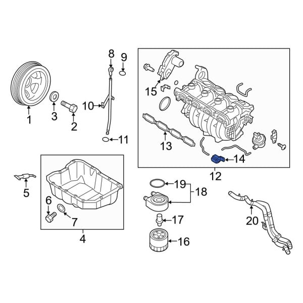 Kia OE 283242GGB0 Engine Intake Manifold Runner Solenoid