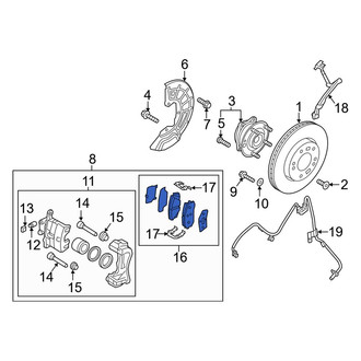 Kia OE - Front Disc Brake Pad Set