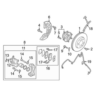 Kia OE - Front Suspension - Brake Components