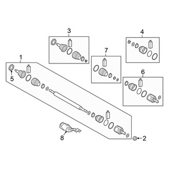 Kia OE - Front Suspension - Drive Axles (EX / LX 2.4L)