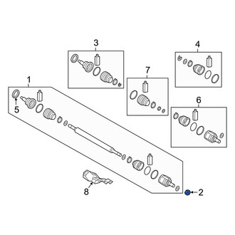 Kia OE - Front CV Joint Nut