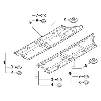 Kia OE - Pillars, Rocker & Floor - Under Cover & Splash Shields (EX / LX / LX 1.6T / SX / SX Limited)