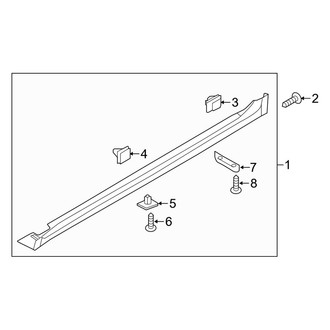 Kia OE - Pillars, Rocker & Floor - Exterior Trim (EX / LX / LX 1.6T / SX / SX Limited)