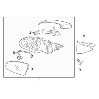 Kia OE - Front Door - Outside Mirrors (EX / LX / LX 1.6T / SX / SX Limited)