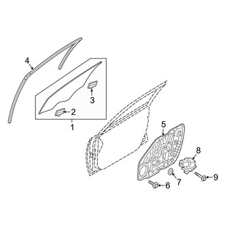 Kia OE - Front Door - Glass & Hardware